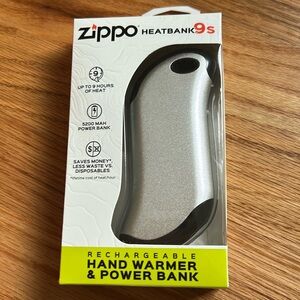 Brand New Zippo Heatbank 9s Plus hand warmer winter power bank rechargeable